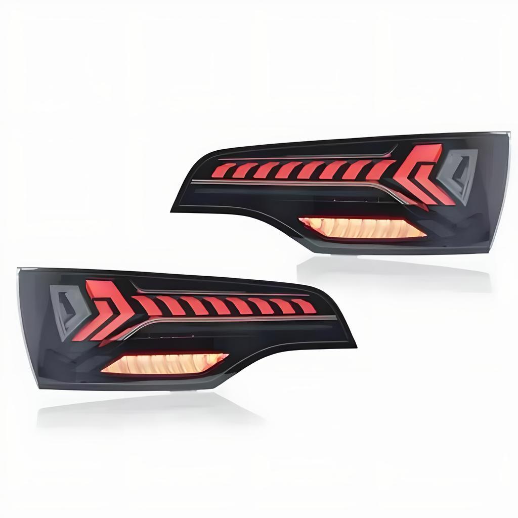 Smoked Black LED Flowing Turn Signal Tail Light Assembly for Audi Q7 2006-2015