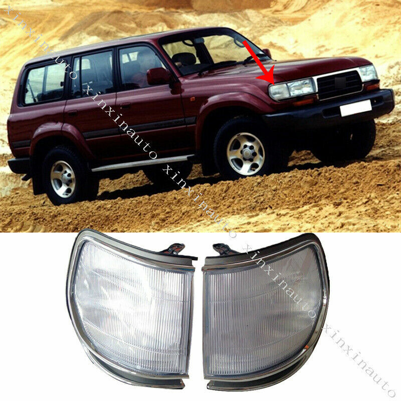 2P Front Corner Lamp Turn Signal Light for Toyota for Land Cruiser FJ/LC80 1991-1997