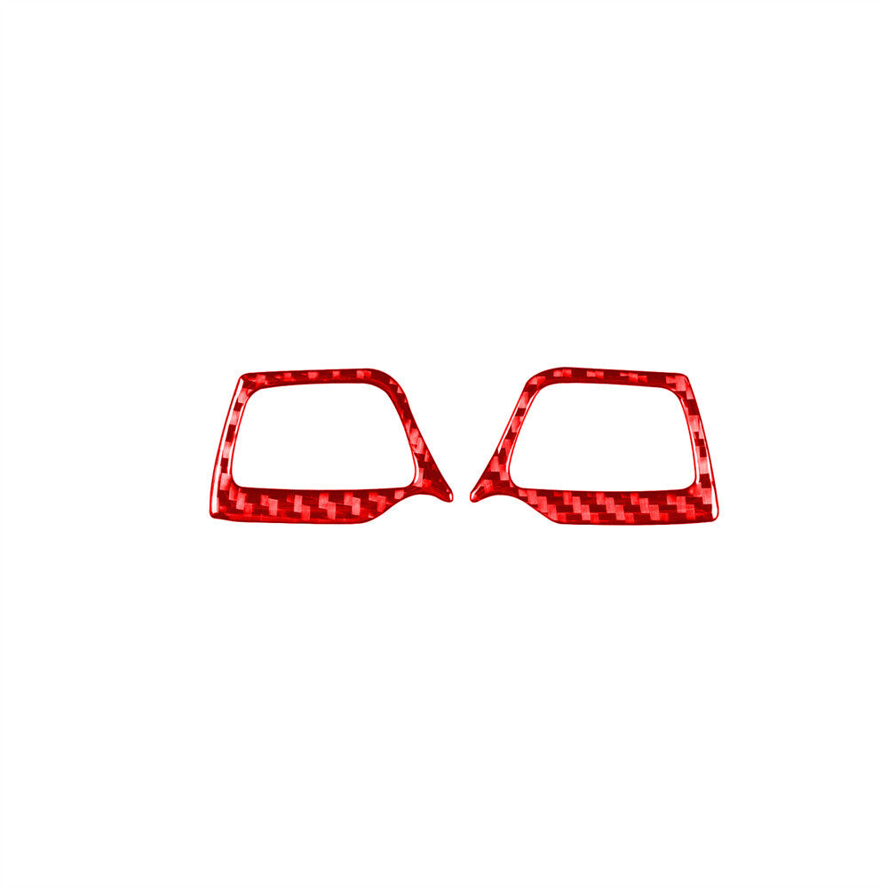 Red Carbon Fiber Interior Steering Wheel Button Cover Fit For Luxus GS 2006-2011