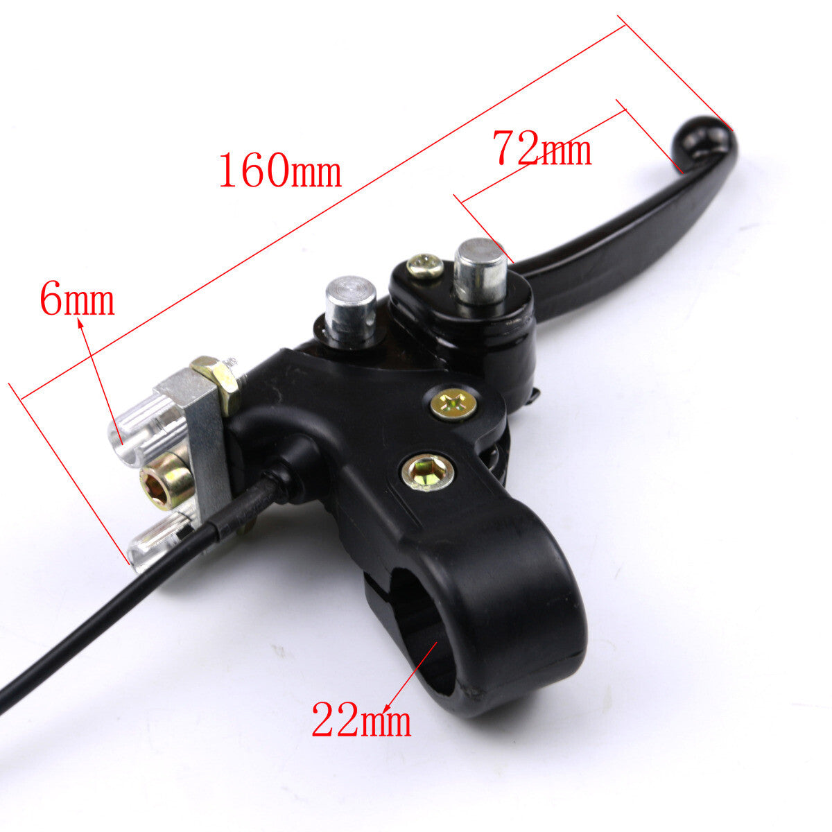 Brake lever caliper cable for 47cc and 49cc Dirt Pit Trail bicycles, 4-wheel all-terrain vehicles.