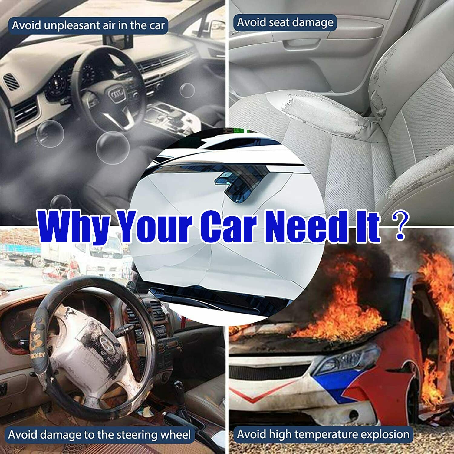 for BMW Accessory Car SUV Windshield Umbrella Sun Shade Foldable Shield Cover