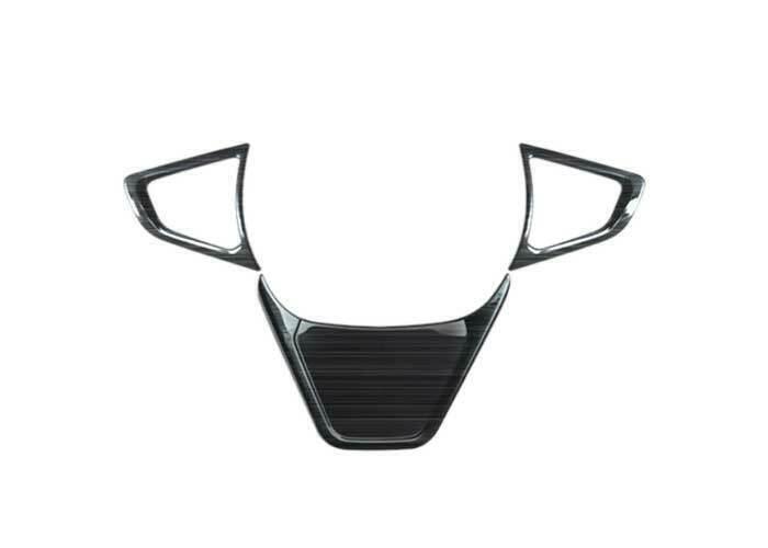 for Ford Mondeo Fusion 2013-2020 Black Titanium Steering Wheel Decor Cover Trim