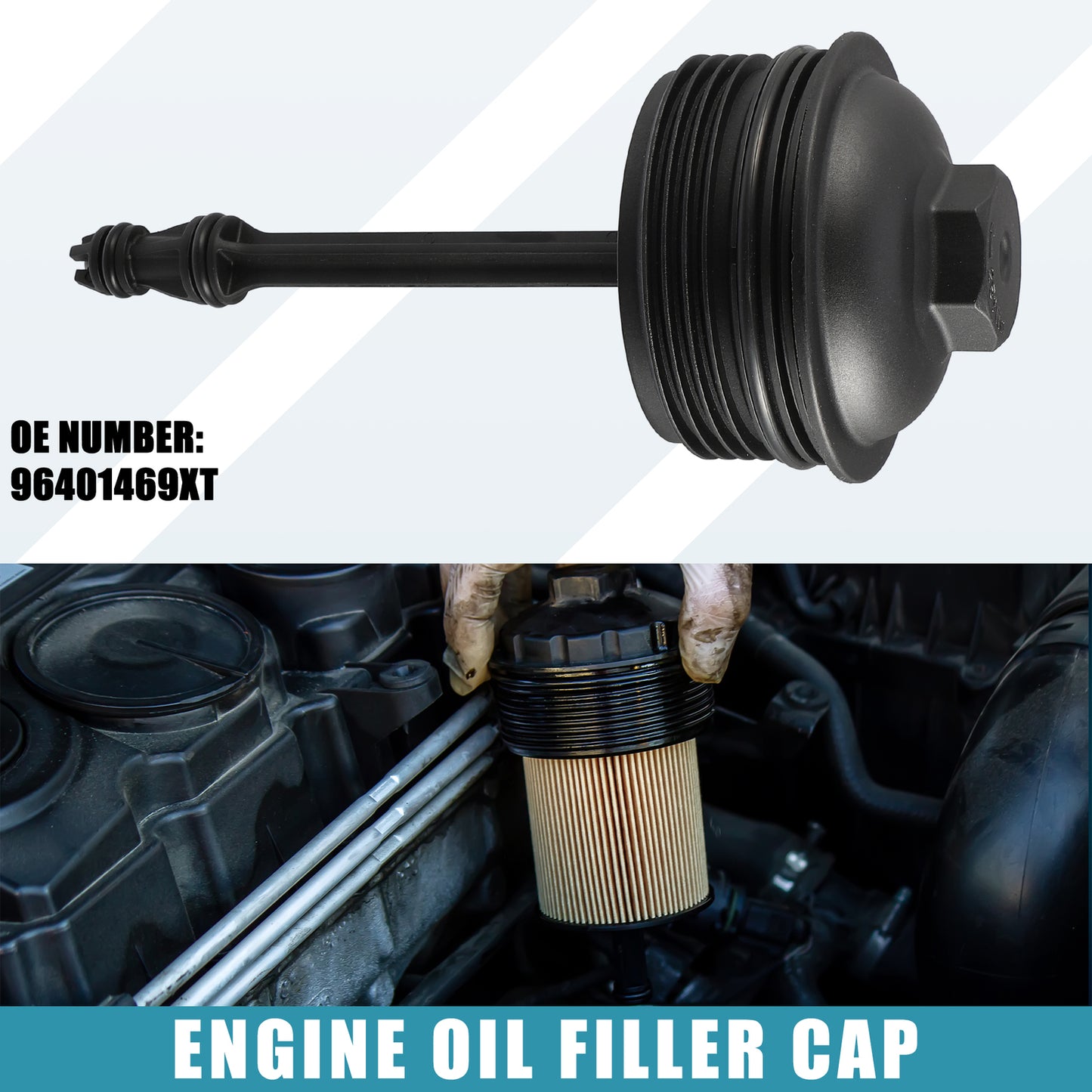 Engine Oil Filter Housing Cover Cap 03L115433C for VW for Golf 1.6 2.0TDI 2005-2013