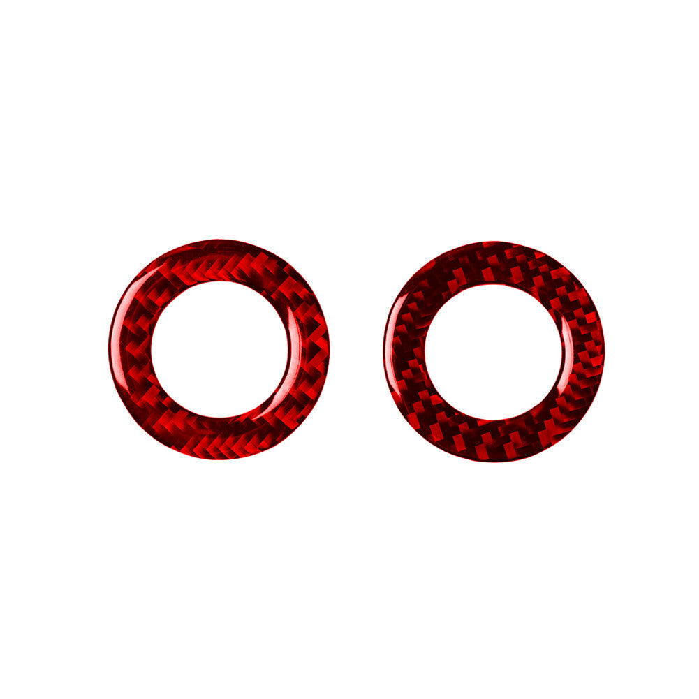 Red Car Rear Reading Light Trim Interior Carbon Fiber Trim for Audi Q7 2016-2019