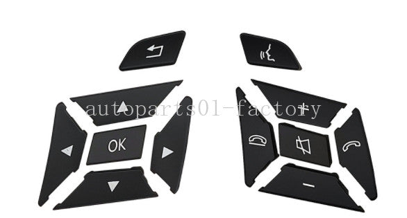 Pair Steering Wheel Control Menu Switch Button Cover For 12-17 for Benz E350 W212