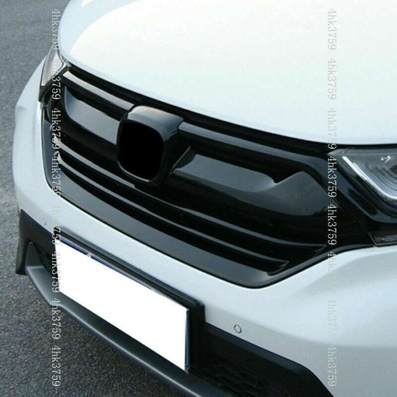 for Honda CR-V 2017-2019 Glossy Black Front Grille Grilles Moulding Cover Trim