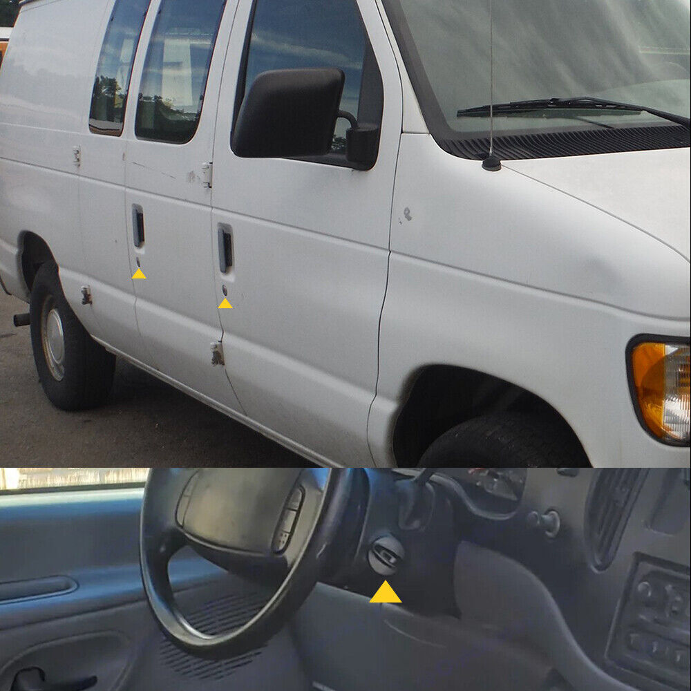 Tailgate Ignition Door Lock Cylinder Set Fit for Ford 1998-2007 F-250 F-350