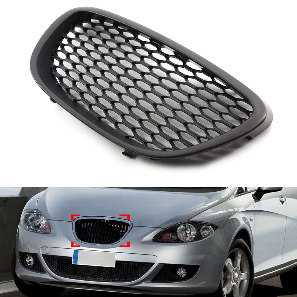Front Grille Bumper Mesh Badgeless Grill Grille for Seat Leon MK2 1P1 06-09