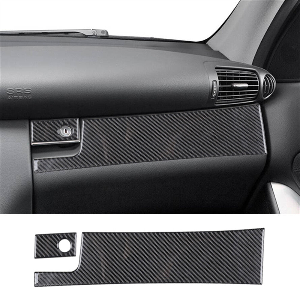 2¡ÁCarbon Fiber for Co -pilot Dashboard Storage Box Trim for Benz C Class W203 2005-07