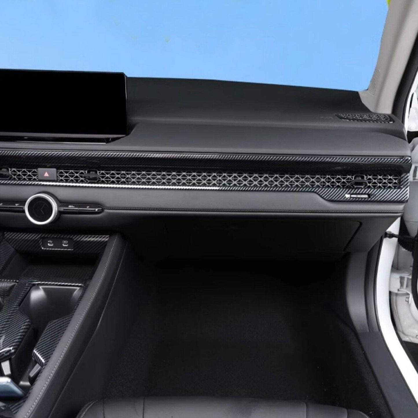 for Honda Accord 23-24 Carbon Fiber LHD Dashboard Air Vent Outlet Cover Trim 2x