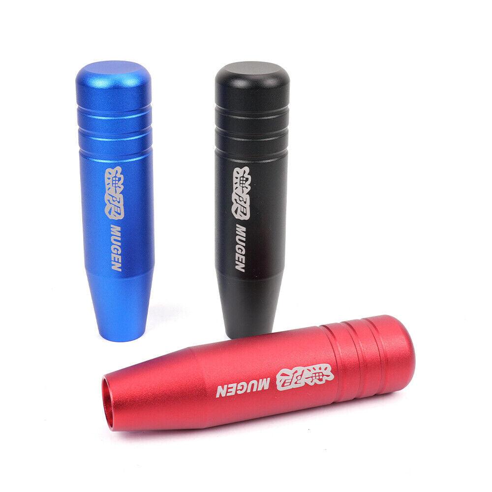 MUGEN 130mm Universal Aluminum Black Manual Car Gear Stick Shift Knob Shifter
