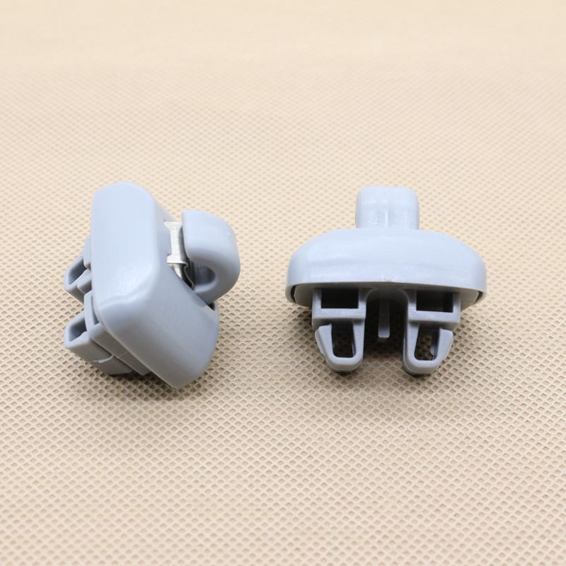2-Pack Gray Sun Visor Clip Fixing Hooks 4B0857562 Suitable for Audi TT RS6 A6 S6 Quattro