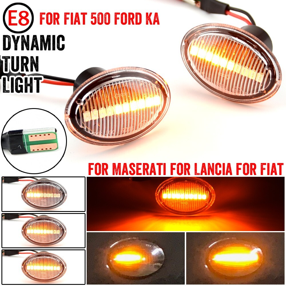 Dynamic Side Marker Turn Light for Fiat 500 for Ford for Lancia for Maserati Alfa 4C IP68