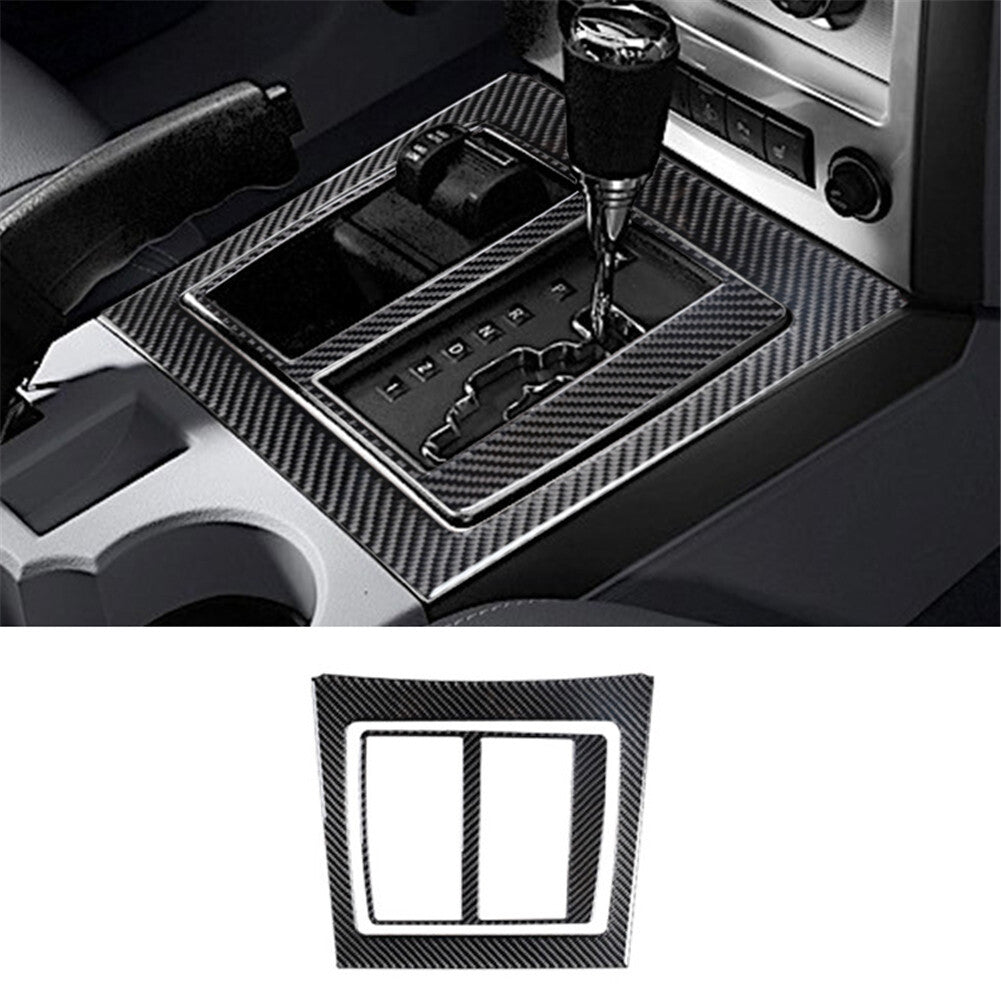 2x Carbon Fiber Automatic Gear Shift Panel Cover Trim for Jeep Liberty 2008-2012