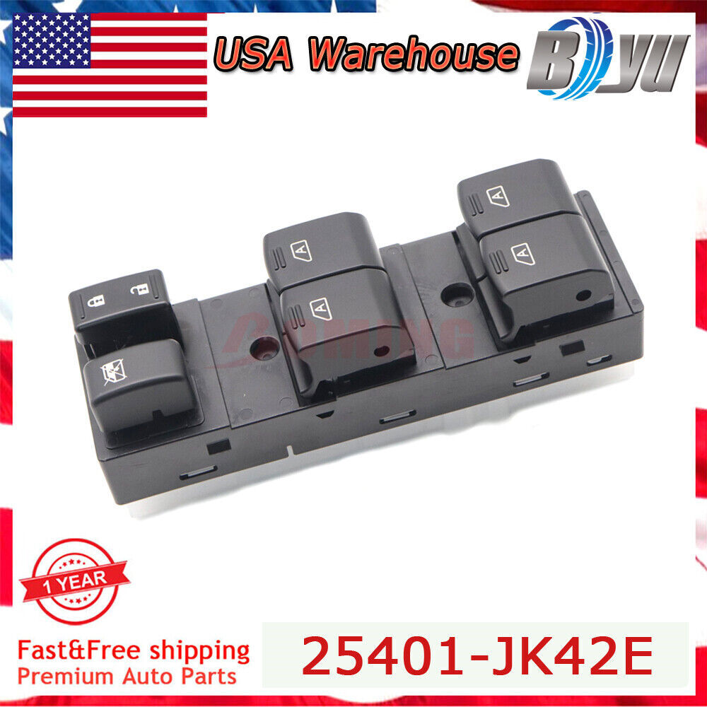 25401-JK42E Master Power Window Switch Front Side for Infiniti G25 G35 G37 Q40