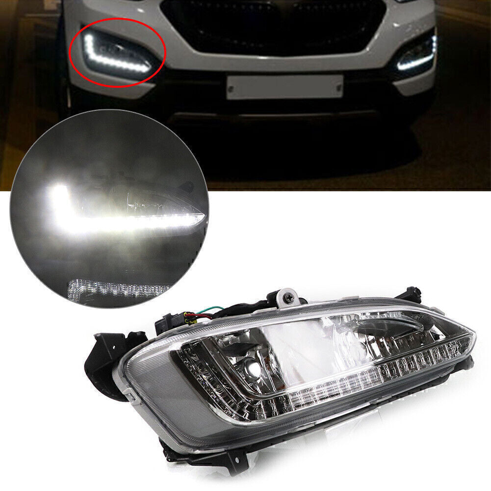 LED DRL Daytime Running Light Fog Lamp Right Fit for Hyundai IX45 Santa Fe 2013-2015