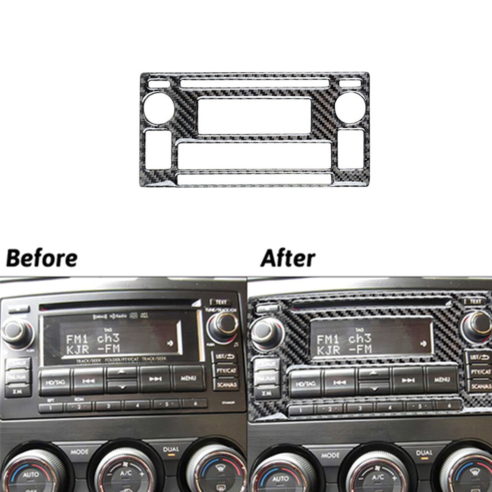 Carbon Fiber Interior Radio Console Cover Trim for Subaru Forester 2009-2013