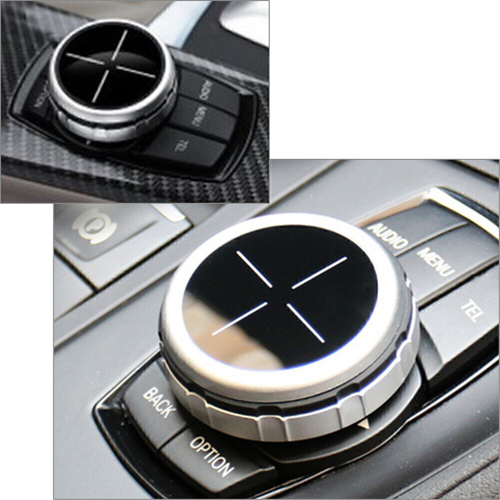 Control Knob Trim Multi-Media Silver for BMW 1 2 3 4 5 6 7 X1 X3 X4 X5 X6 IDRIVE