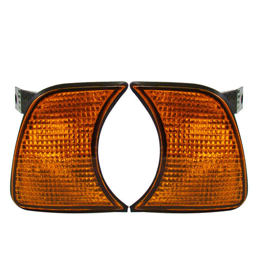 for BMW 5-Series E34 1989-1995 Pair Amber Corner Lights Turn Signals light