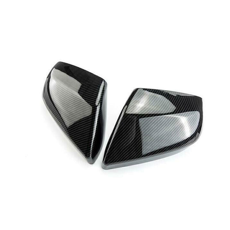 Carbon Fiber ABS Rear View Side Mirror Cover Trim 2PCS for Cadillac CT4 2020-24