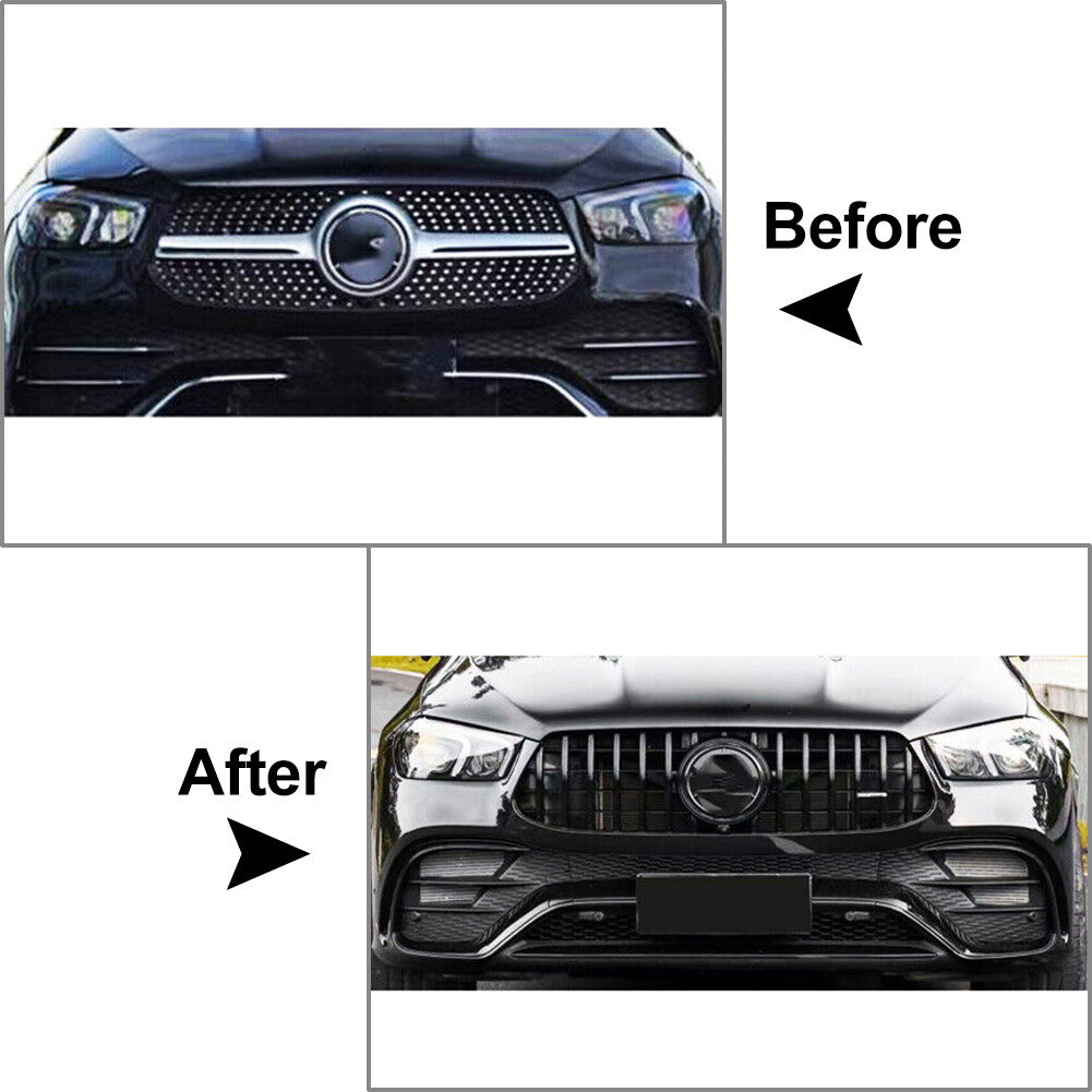 GTR Style Front Bumper Grille for Benz GLE Class W167 Dexule Version 2020-2023
