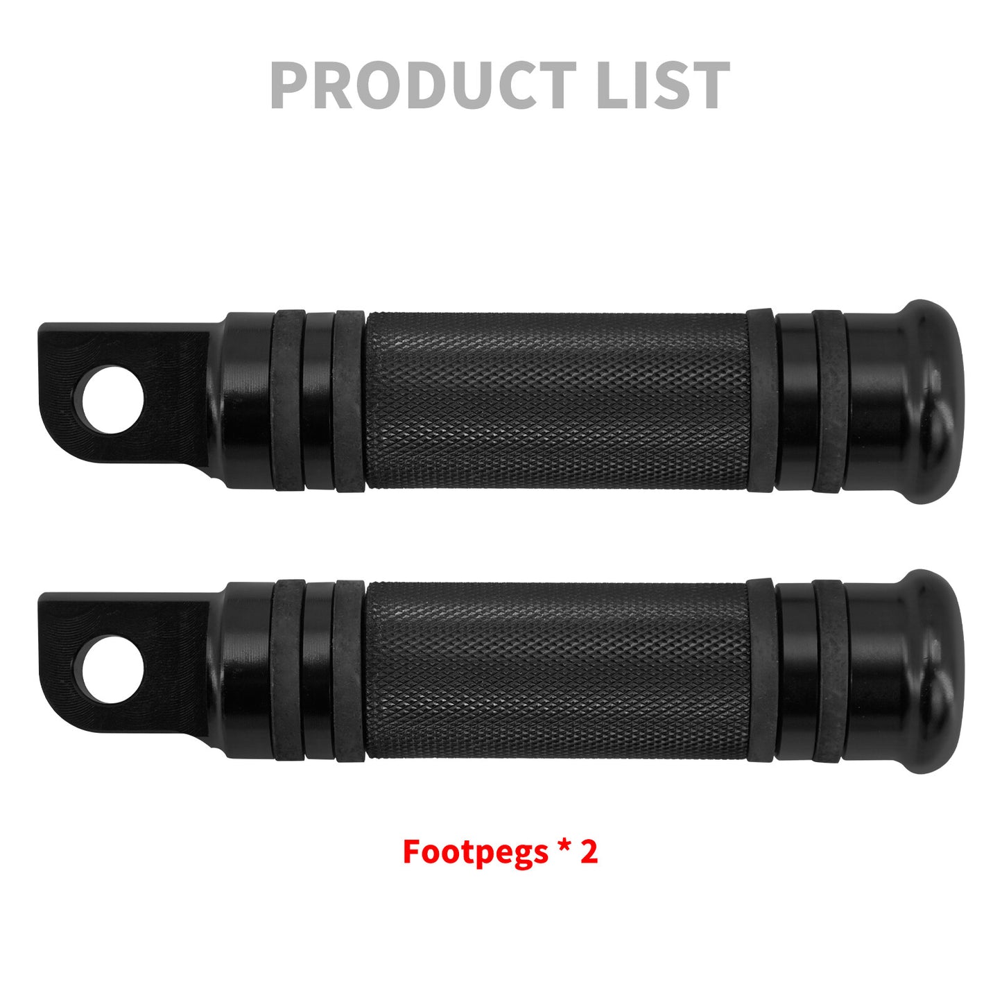 Knurled Rear Male Mount Foot Pegs Fit for Harley Touring Sportster Softail Dyna