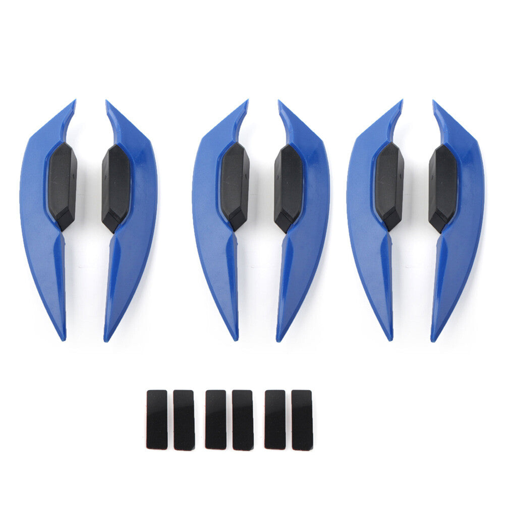 6¢ªVerkleidung Winglets Seitenspoiler Deflektor Air Wing Kit Motor Universal Blau