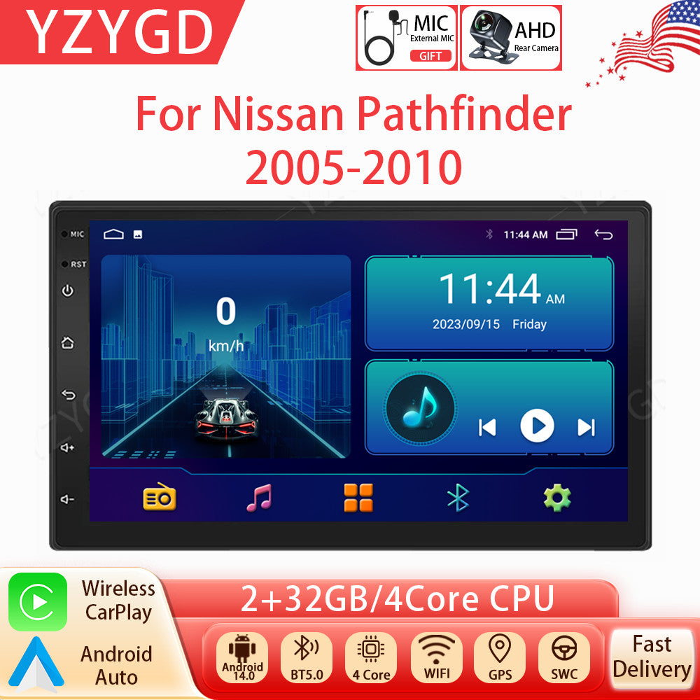 for Nissan Pathfinder 2005-2010 Car Stereo Radio Android Auto Carplay GPS WIFI