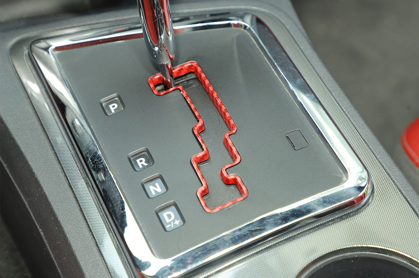 Console Gear Shift Panel Cover Trim Ring Stickers for Dodge for Challenger 2009-2014