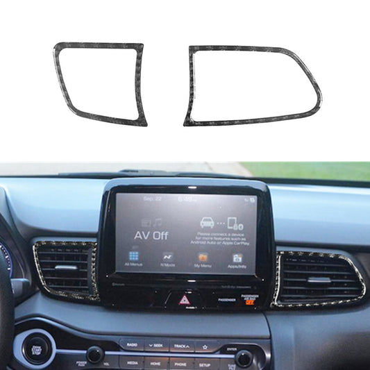Carbon Fiber Air Vent Outer Frame Trim Cover for Hyundai for Veloster JS 2019-2022