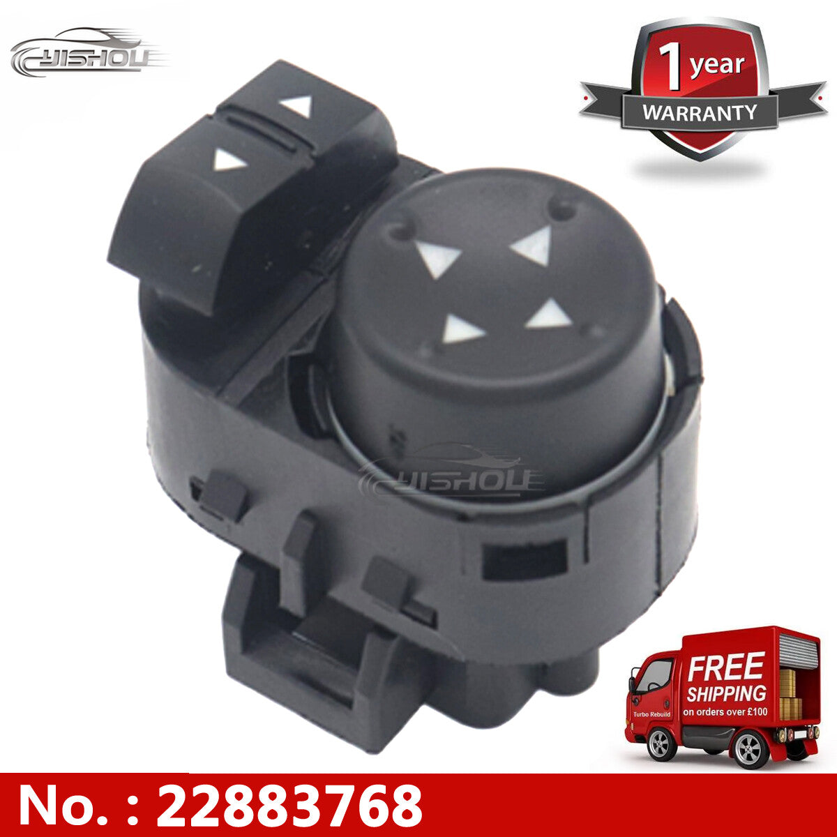 new mirror control switch 22883768, compatible with 07-14 Silverado for Sierra 1500 2500 3500 HD