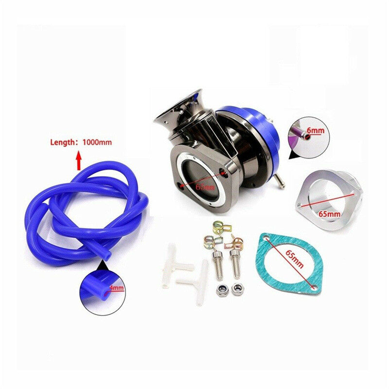 Blue Billet Aluminum Type-RS Turbo Blow Off Valve BOV+2.5 Flange Tube Pipe