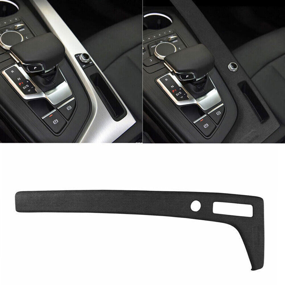 for Audi A4 A5 17-2024 Black Alcantara Central Gear Shift Panel Trim Frame Cover