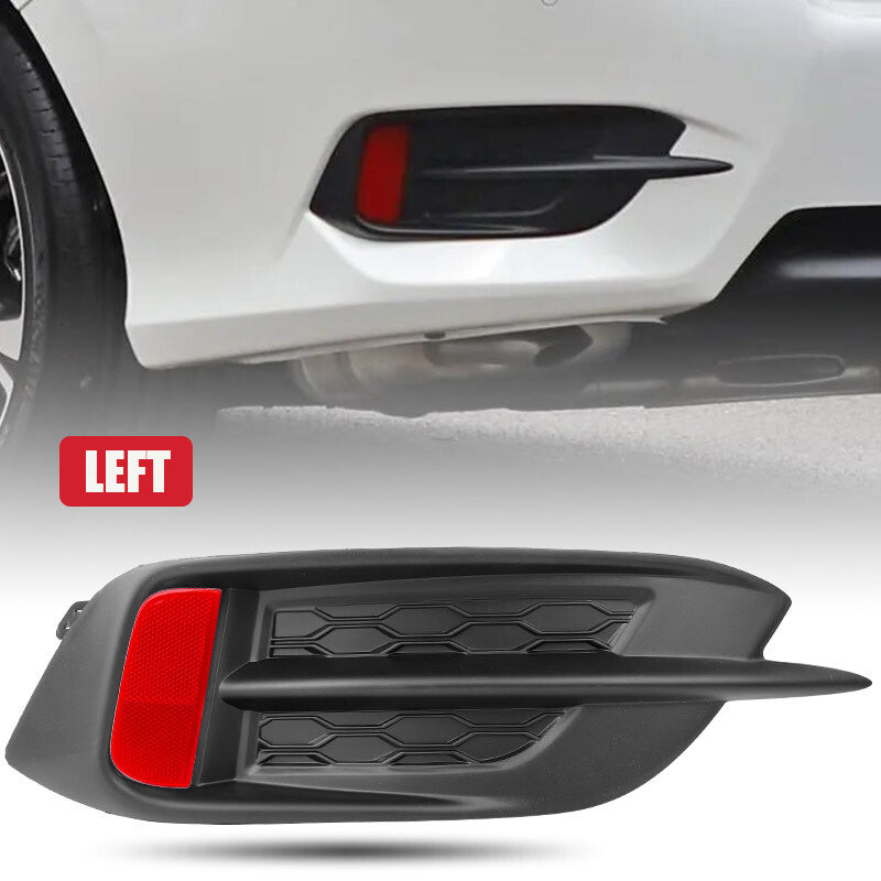 Left Rear Bumper Bezel Reflector Cover Molding Fit 2016-2021 for Honda for Civic Sedan