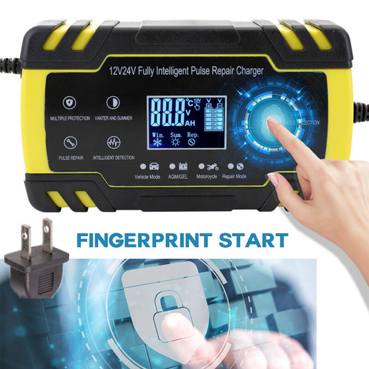 Car Automatic 3-stage Pulse Repair LCD Display for Smart Lead-Acid Battery Charger