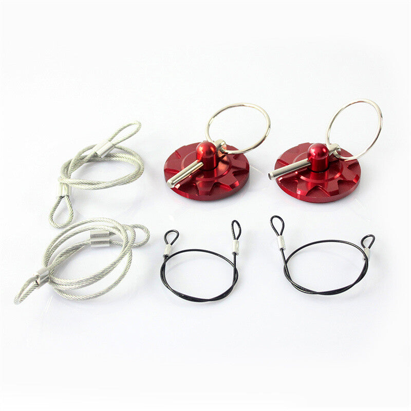 Hood Pins Kit Universal CNC Aluminum Car Racing Hood Pin Lock Appearance Kit Red