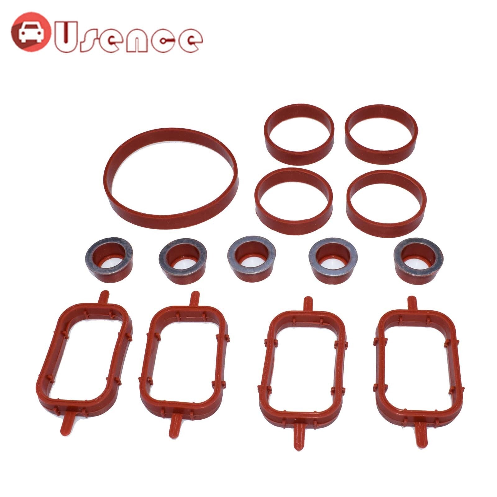 14Pcs Intake multiplex Rubber Seal Gasket for BMW 1E38 E39 E46 E60 E90 E91 X3 X5