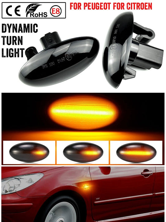 Dynamic Side Marker Turn Light for Peugeot 307 407 for Citroen C-Crosser C1-6 Xsara