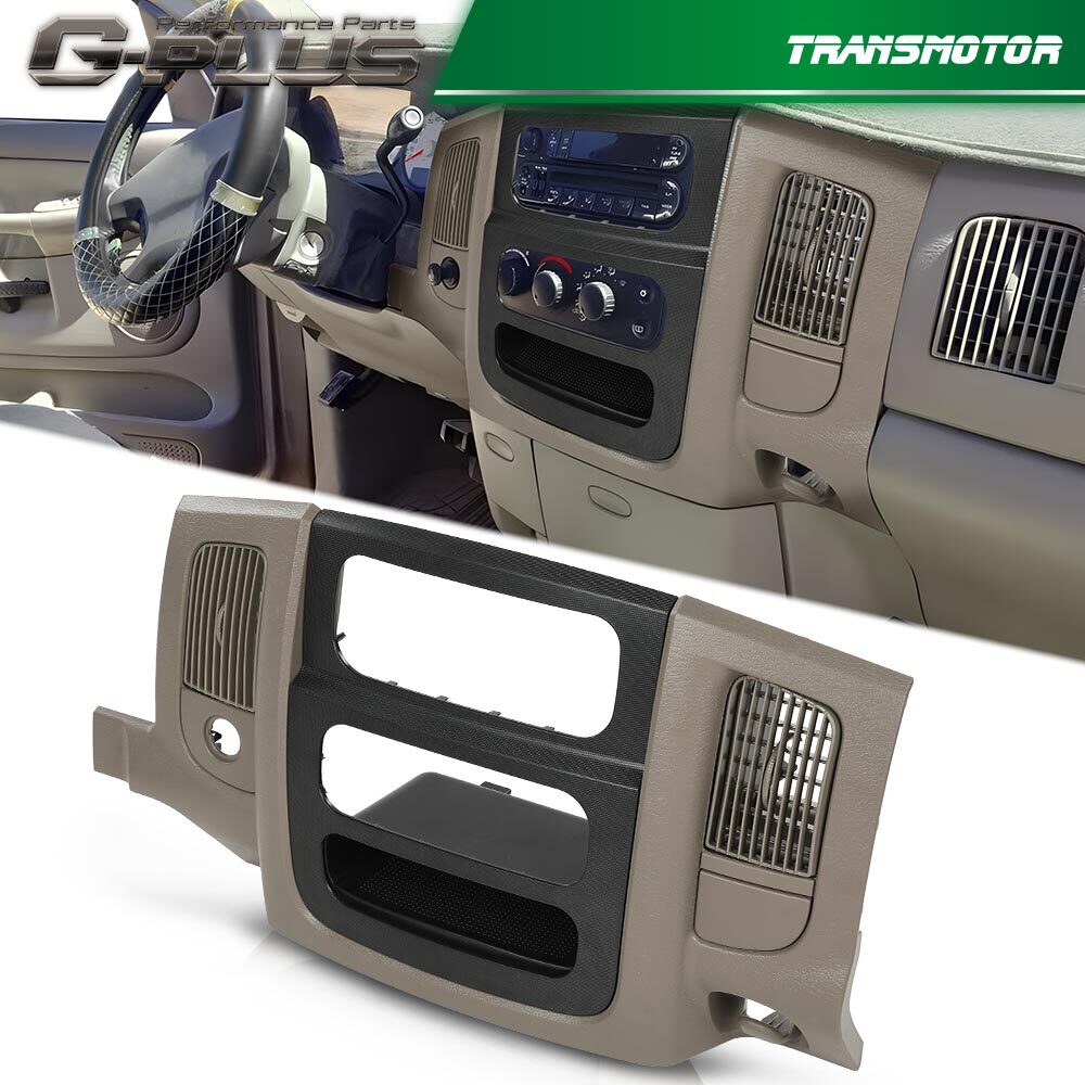 Fit 02-05 for Ram 1500 Center Dash Trim Steel Rim