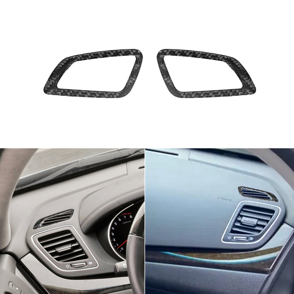 2Pcs Carbon Fiber Front Defogging Frame Cover Trim for KIA Cadenza 2014-2016