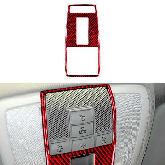 Red Carbon Fiber Reading Light Frame Trim for Mercedes-Benz C E-Class W204 W212