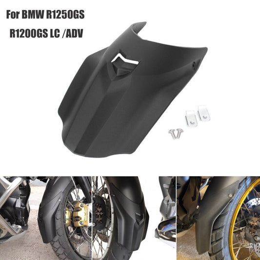 Black Front Fender Mudguard Extender Splash Guard for BMW R1200GS ADV 2014-2019