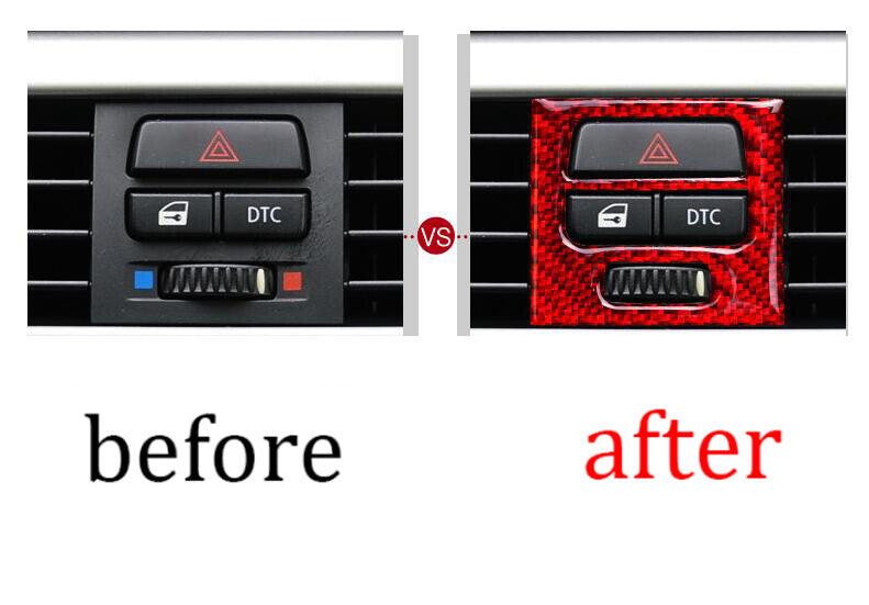 Carbon fiber red interior trim is available on for BMW 3 Series E90, E92, and E93 models from 2005 to 2012.