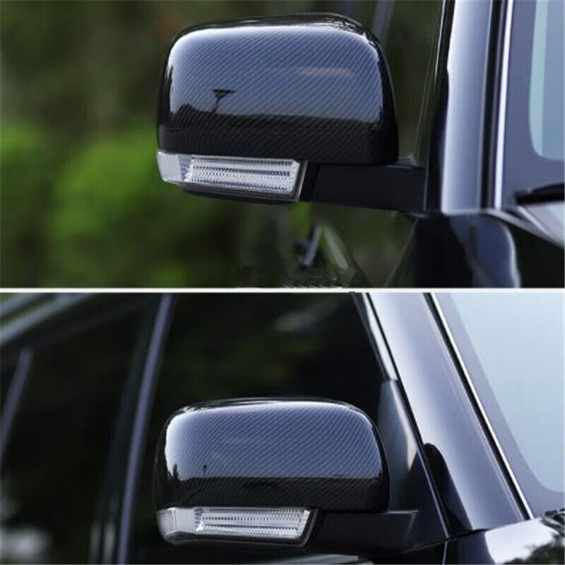 Carbon Fiber Rearview Mirror Cover Trim for Mitsubishi Pajero Montero 2009-2021