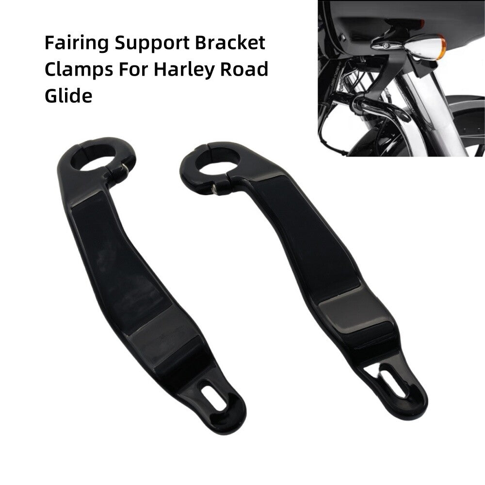 Black Fairing Support Bracket Clamps Fit for Harley Road Glide ST FLHXST 22-23