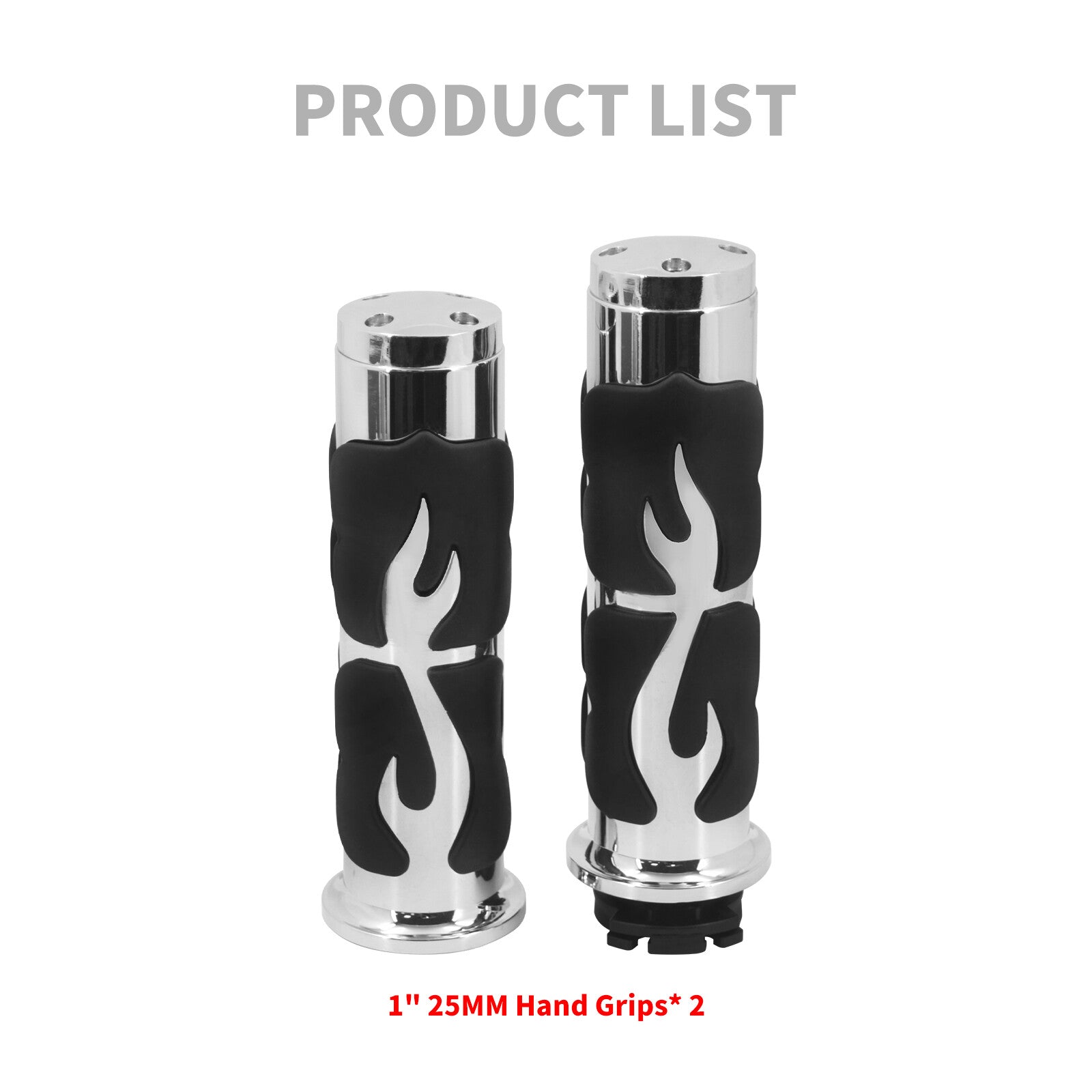 Chrome 1 Handlebar Hand Grips Fit for Harley Touring Road Electra Glide 96-2007