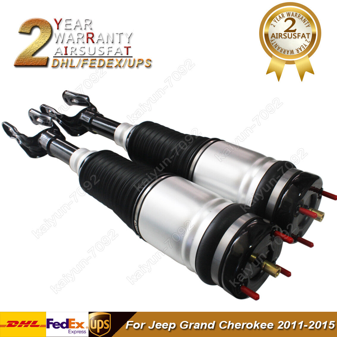 2x Front Air Suspension Shock Absorber Struts for Jeep Grand Cherokee 2011-2014