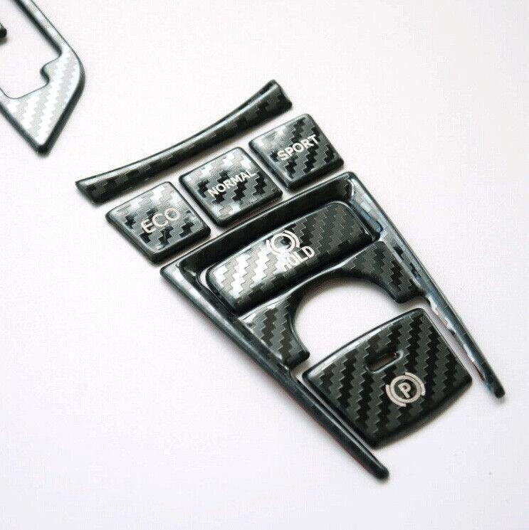 Carbon Fiber Steel Central Console Button Cover Trim for Toyota for Camry 2018-21