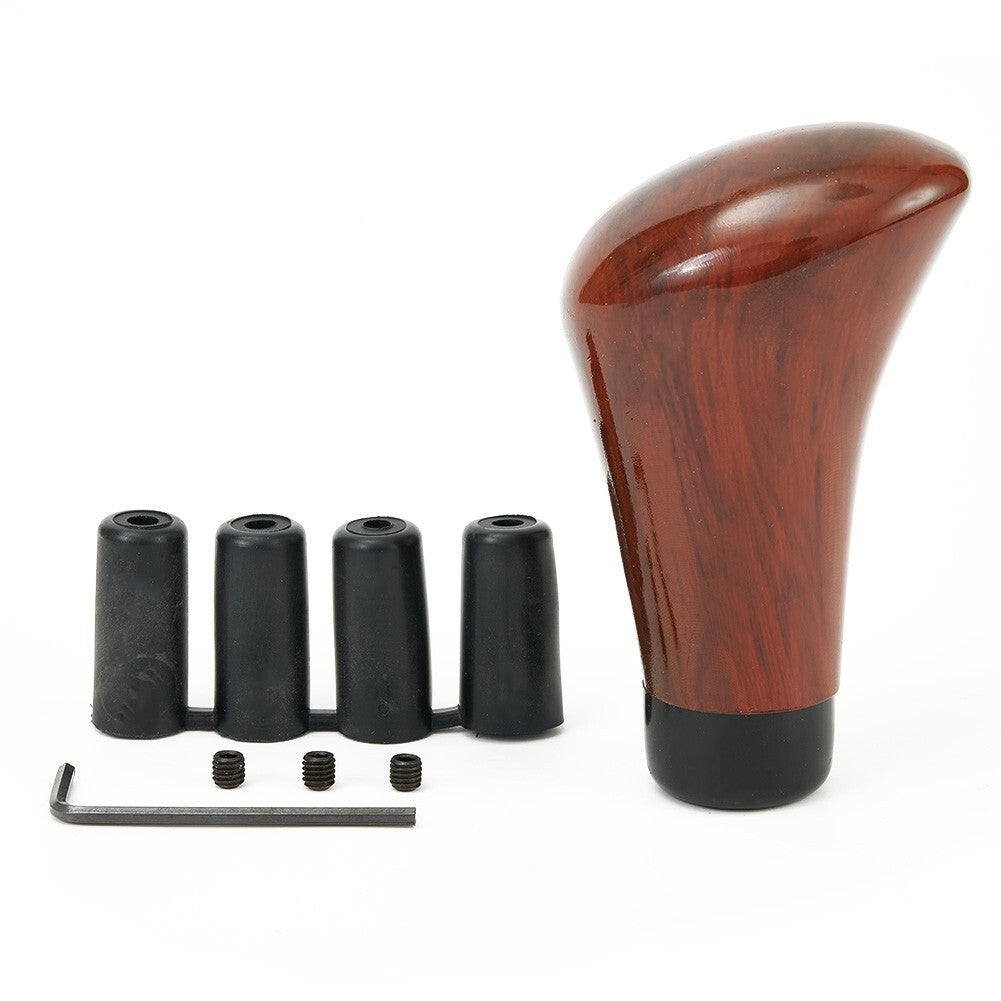 Universal-Walnut/Wood Grain Car Gear Head Shift Shifter Lever Stick Knob Kit