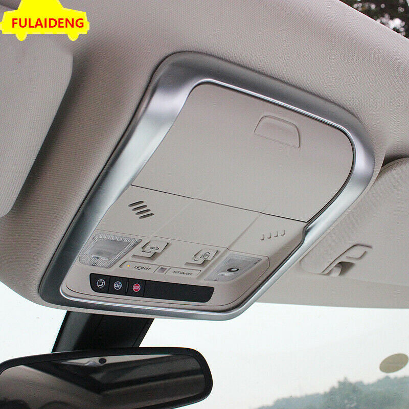 for Cadillac XT5 2016-2021 Chrome Interior Front Reading Light Lamp Frame trim